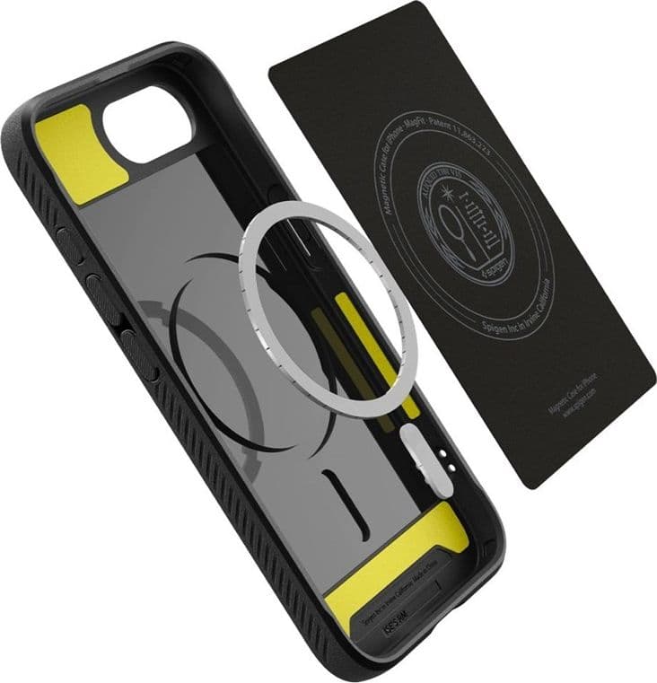 Spigen Rugged Armor Mag MagSafe - Custodia per iPhone 17e / 16e (nero opaco) - 9