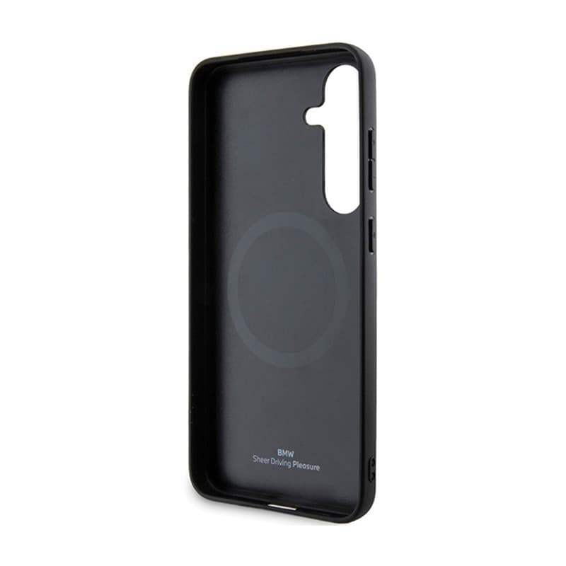 BMW Signature Leather Textured & Line MagSafe - Case for Samsung Galaxy S24 (Black) - 7
