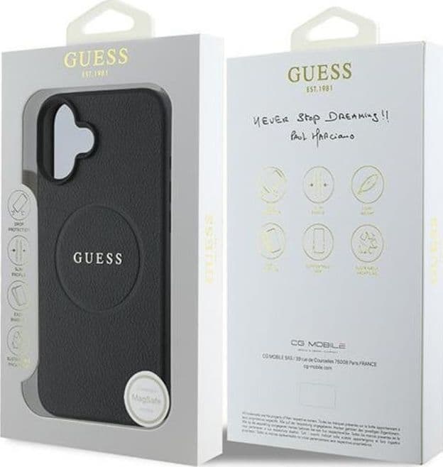 Guess Grained Ring MagSafe - Case iPhone 16 Plus (black) - 8