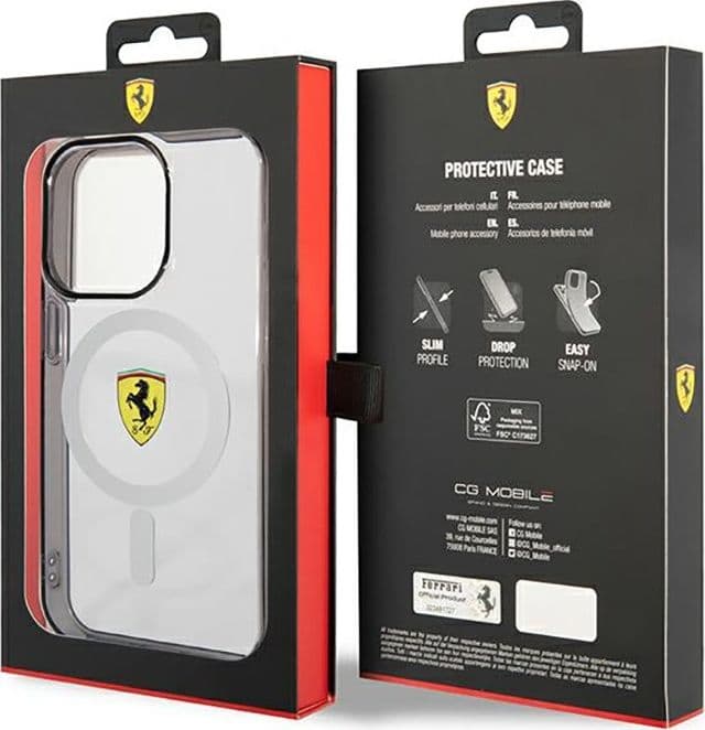 Ferrari Outline Magsafe - Case for iPhone 14 Pro (Transparent) - 8