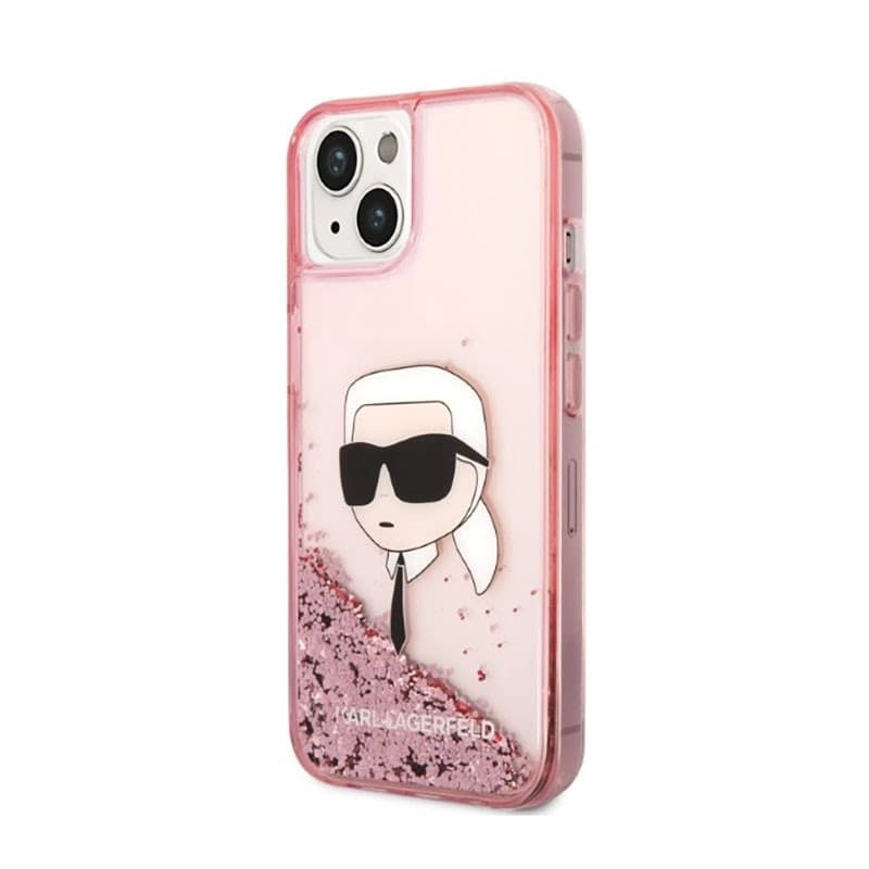 Karl Lagerfeld Liquid Glitter NFT Karl's Head - Case for iPhone 14 Plus (Pink) - 2