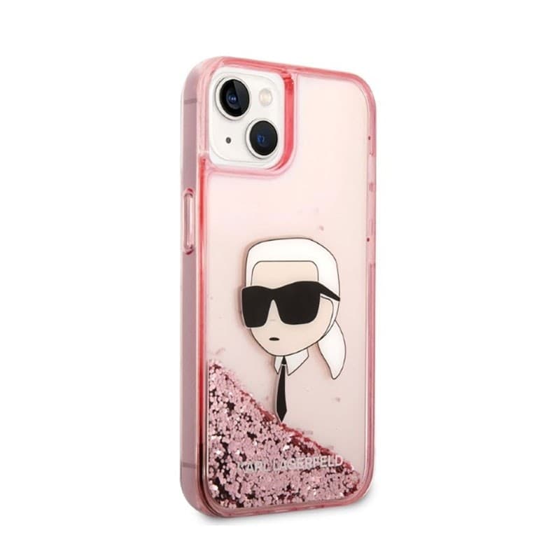 Karl Lagerfeld Liquid Glitter NFT Karl's Head - Case for iPhone 14 Plus (Pink) - 4
