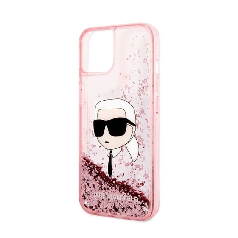 Karl Lagerfeld Liquid Glitter NFT Karl's Head - Case for iPhone 14 Plus (Pink) - 6