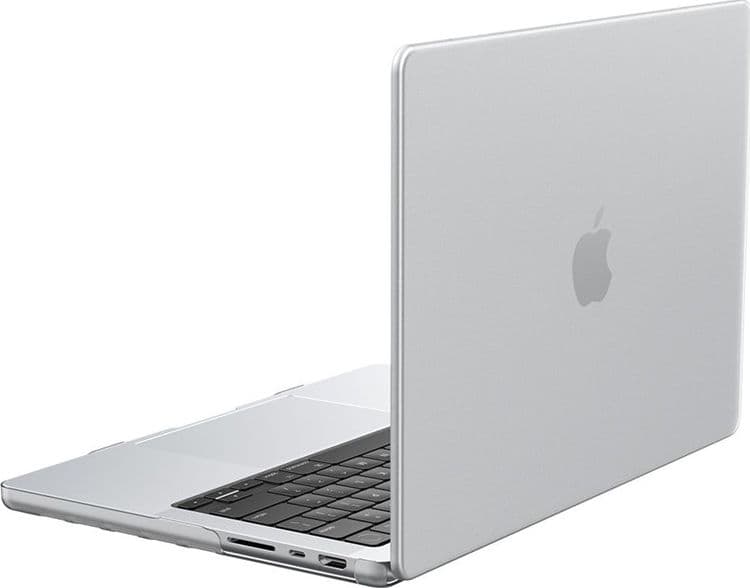 Spigen AirSkin - Custodia per MacBook Pro 16" (M5/M4/M3/M2/M1/2026-2021) (Trasparente satinato) - 2