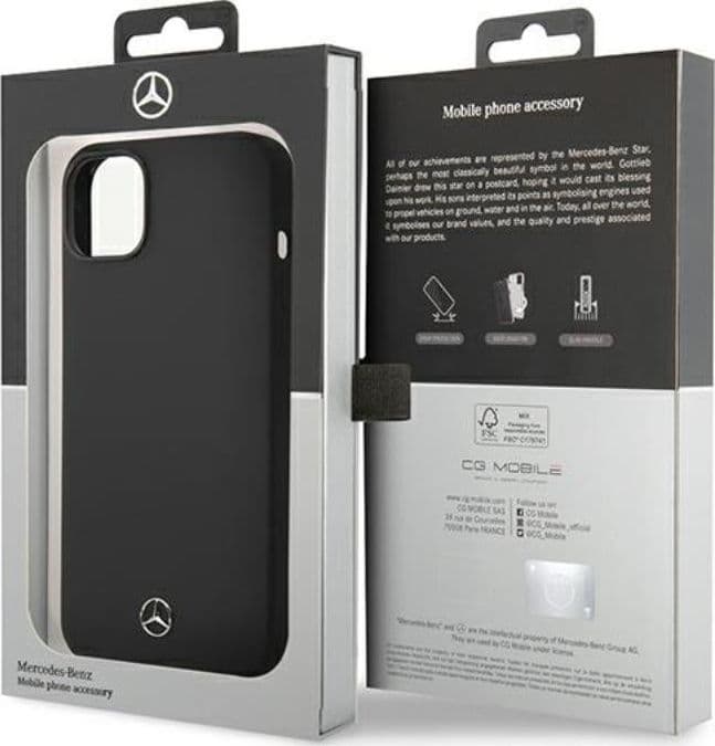 Mercedes Silicone Line - Case for iPhone 14 Plus (Black) - 5
