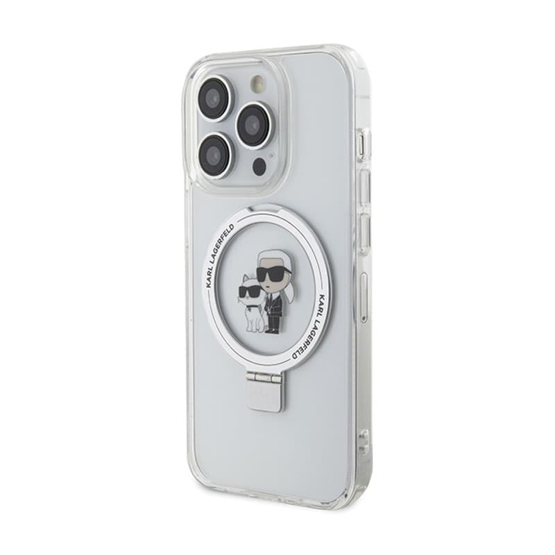 Karl Lagerfeld Ring Stand Karl & Choupette MagSafe - iPhone 14 Pro Case (white) - 2