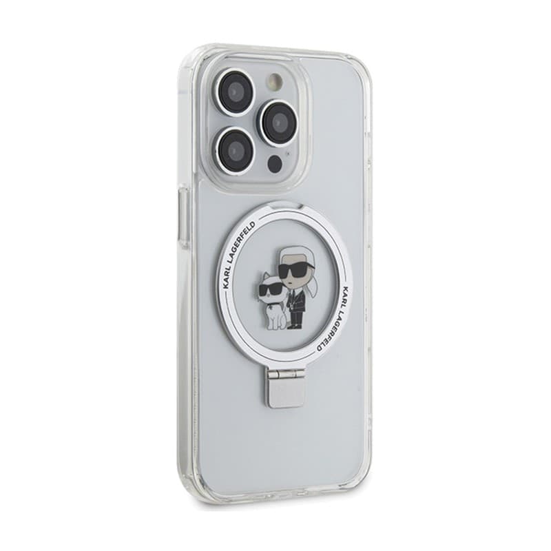 Karl Lagerfeld Ring Stand Karl & Choupette MagSafe - iPhone 14 Pro Case (white) - 4