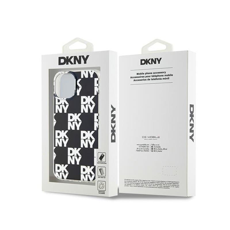 DKNY IML Checkered Mono Pattern - Case for iPhone 15 / 14 / 13 (Black) - 8