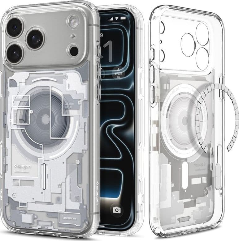 Spigen Ultra Hybrid Mag MagSafe - Custodia per iPhone 18 Pro Max / 17 Pro Max (Zero One Bianco) - 2
