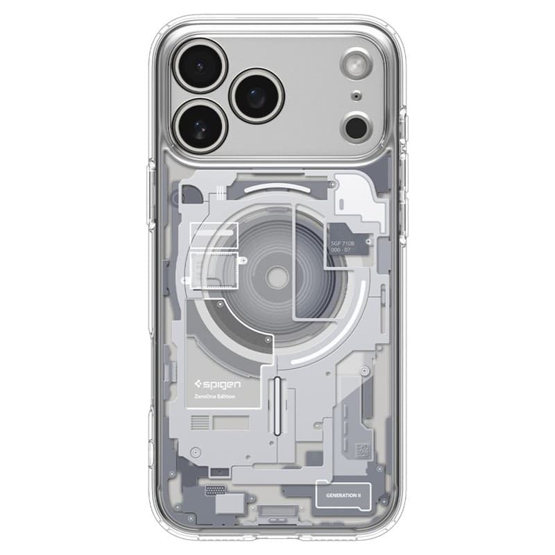 Spigen Ultra Hybrid Mag MagSafe - Custodia per iPhone 18 Pro Max / 17 Pro Max (Zero One Bianco) - 3