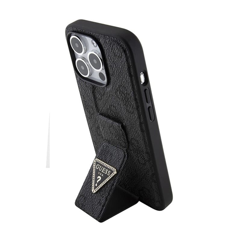 Guess Grip Stand 4G Triangle Strass Logo - iPhone 15 Pro Max Case (black) - 2