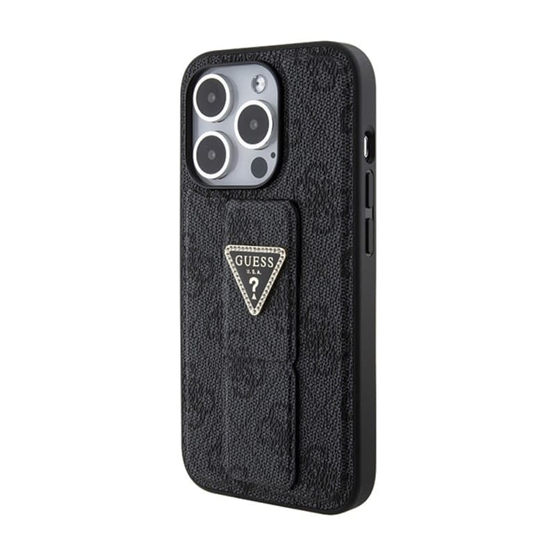Guess Grip Stand 4G Triangle Strass Logo - iPhone 15 Pro Max Case (black) - 3