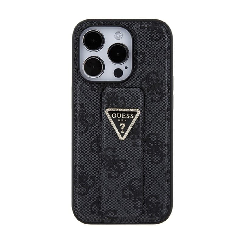 Guess Grip Stand 4G Triangle Strass Logo - iPhone 15 Pro Max Case (black) - 4