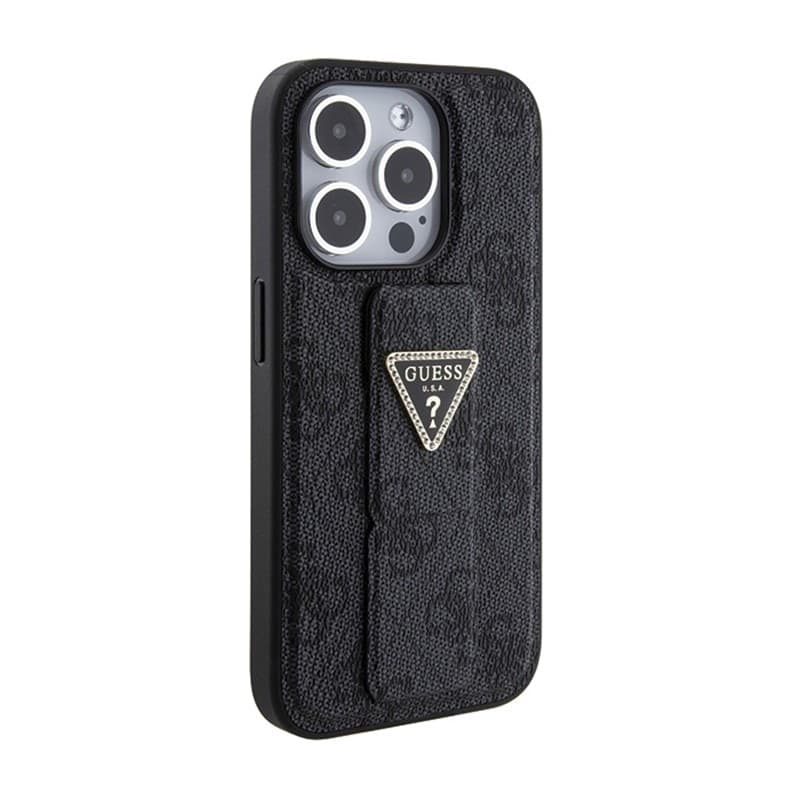 Guess Grip Stand 4G Triangle Strass Logo - iPhone 15 Pro Max Case (black) - 5