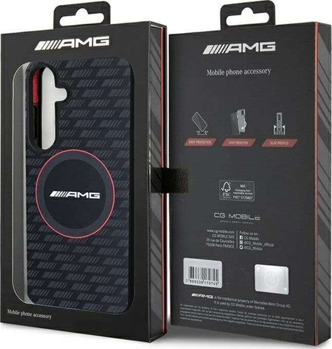 AMG Silicone Carbon Pattern MagSafe - Case for Samsung Galaxy S24 (black) - 8