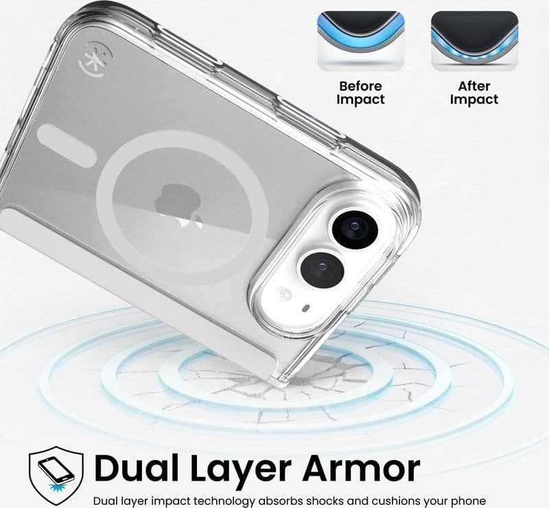 Speck Presidio Perfect Clear MagSafe - iPhone Fold Case (Clear) - 4