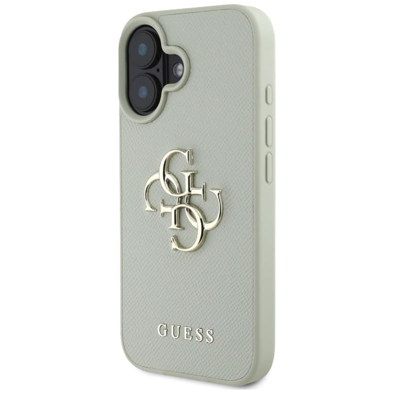 Guess Grained Big 4G Logo Small Classic Logo - Case for iPhone 16 (green) - 2