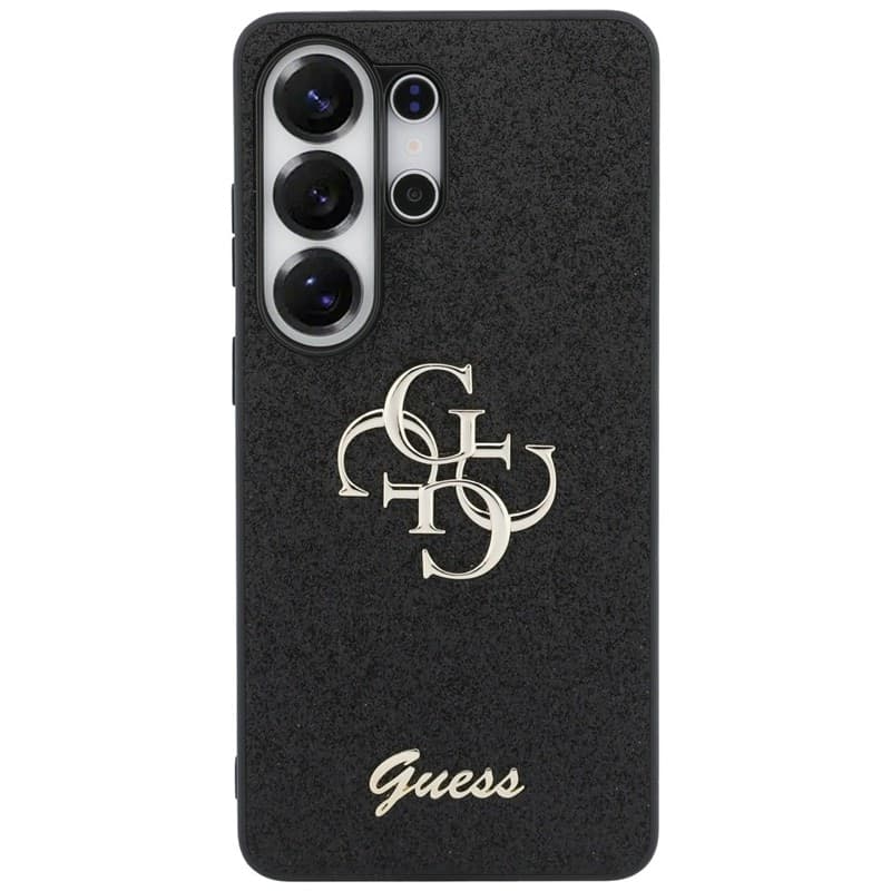 Guess Fixed Glitter Big 4G Metal Logo - Custodia per Samsung Galaxy S26 Ultra (Nero) - 3