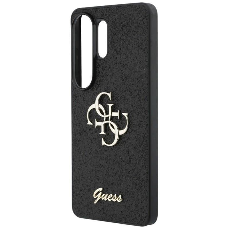 Guess Fixed Glitter Big 4G Metal Logo - Custodia per Samsung Galaxy S26 Ultra (Nero) - 6