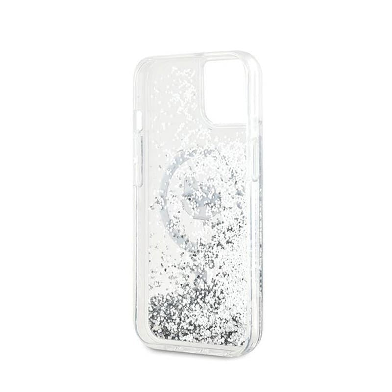 Karl Lagerfeld Liquid Glitter Choupette Head MagSafe - Case for iPhone 15 / 14 / 13 (Transparent) - 7