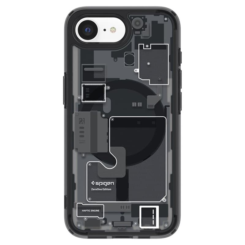 Spigen Ultra Hybrid Mag MagSafe - Custodia per iPhone 17e / 16e (Zero One Black) - 2