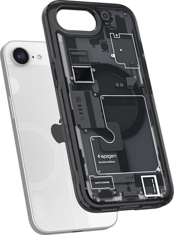 Spigen Ultra Hybrid Mag MagSafe - Custodia per iPhone 17e / 16e (Zero One Black) - 6