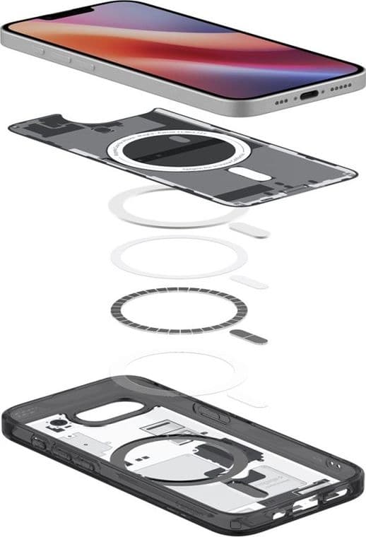 Spigen Ultra Hybrid Mag MagSafe - Custodia per iPhone 17e / 16e (Zero One Black) - 8