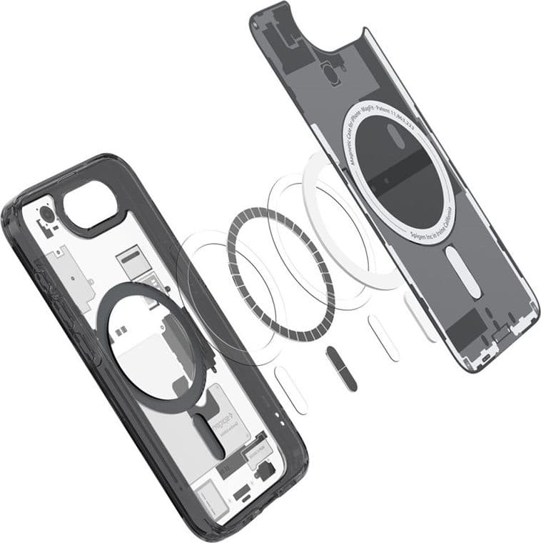 Spigen Ultra Hybrid Mag MagSafe - Custodia per iPhone 17e / 16e (Zero One Black) - 9