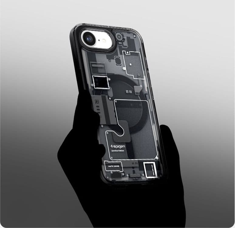 Spigen Ultra Hybrid Mag MagSafe - Custodia per iPhone 17e / 16e (Zero One Black) - 10