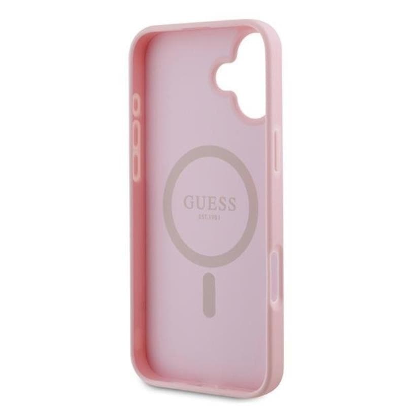 Guess Grained Ring MagSafe - Case iPhone 16 Plus (pink) - 7