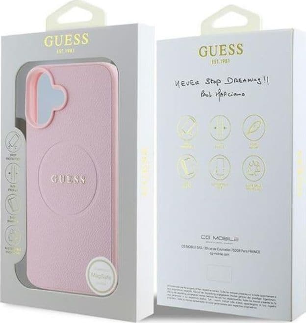 Guess Grained Ring MagSafe - Case iPhone 16 Plus (pink) - 8
