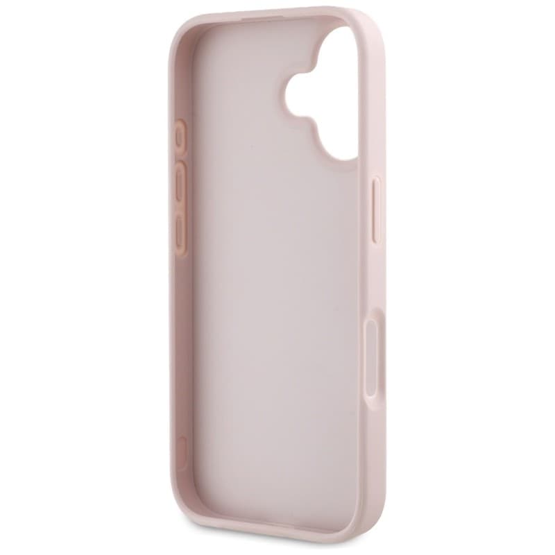 Guess Grained Big 4G Logo Small Classic Logo - Case for iPhone 16 (pink) - 7