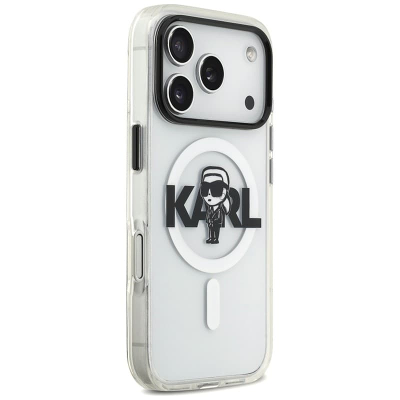 Karl Lagerfeld IML Karl Sketch Logo MagSafe - Custodia per iPhone 17 Pro (trasparente) - 4
