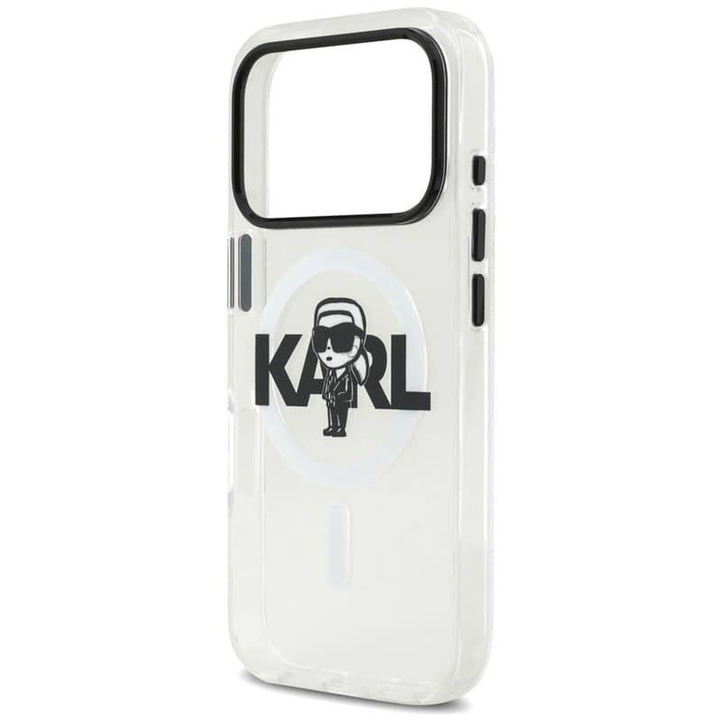 Karl Lagerfeld IML Karl Sketch Logo MagSafe - Custodia per iPhone 17 Pro (trasparente) - 6