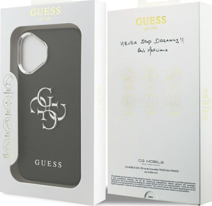 Guess Grained Big 4G Classic Logo - Case iPhone 17 (black) - 8