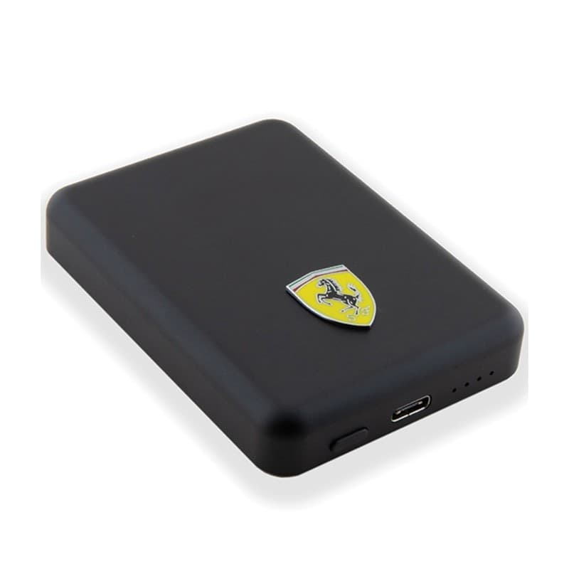 Ferrari Metal Logo MagSafe - Induction Power Bank 5000 mAh 15W MagSafe (Black) - 4