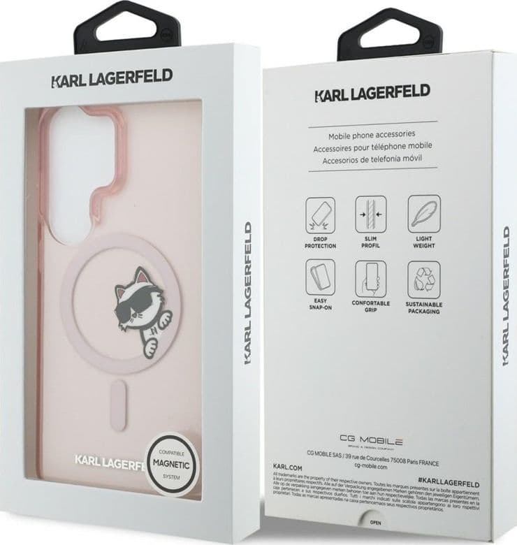 Karl Lagerfeld IML Peekaboo Choupette MagSafe - Custodia per Samsung Galaxy S26 Ultra (rosa) - 8