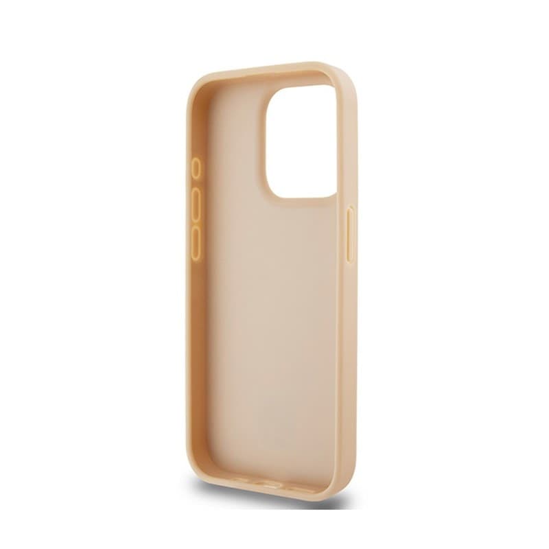 DKNY Leather Checkered Mono Pattern & Printed Stripes - Case for iPhone 15 Pro Max (pink) - 7