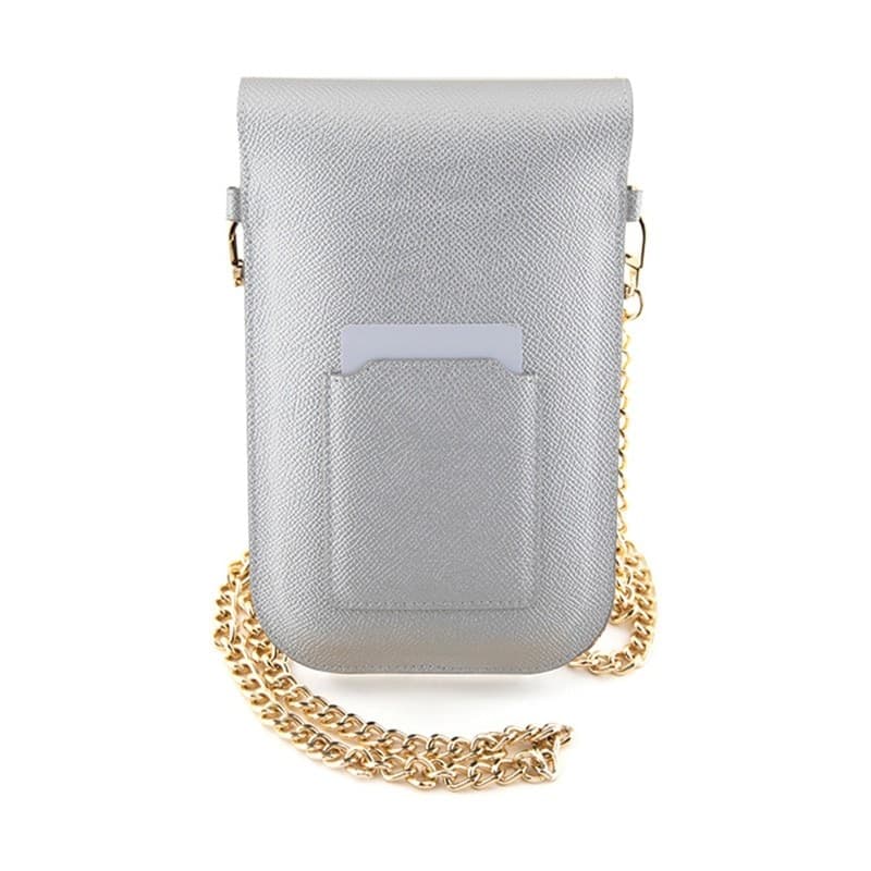 Hello Kitty Leather Metal Logo Chain - Phone crossbody bag (silver) - 2