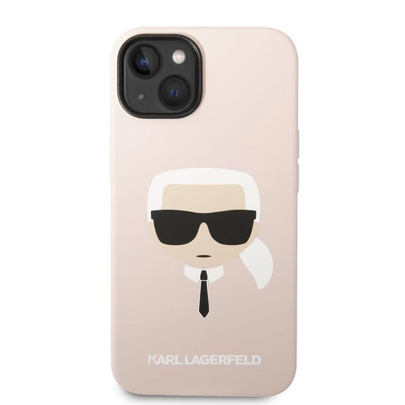 Karl Lagerfeld Silicone Ikonik Karl's Head MagSafe - Case for iPhone 14 Plus (Pink) - 2