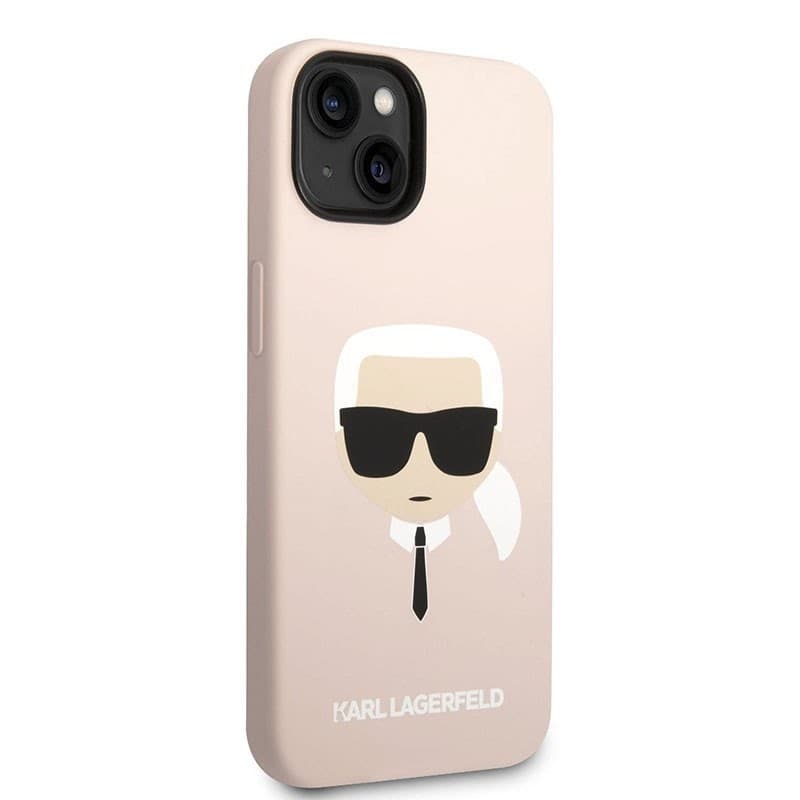 Karl Lagerfeld Silicone Ikonik Karl's Head MagSafe - Case for iPhone 14 Plus (Pink) - 3