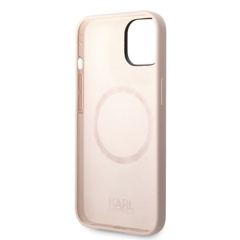 Karl Lagerfeld Silicone Ikonik Karl's Head MagSafe - Case for iPhone 14 Plus (Pink) - 5