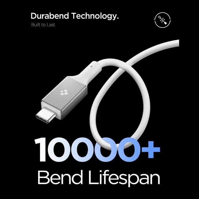 Spigen EB24012CC Essential - Cavo USB-C a USB-C PD 240W 1,2m (Bianco) - 5