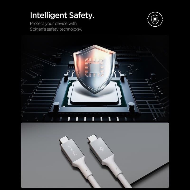 Spigen EB24012CC Essential - Cavo USB-C a USB-C PD 240W 1,2m (Bianco) - 7
