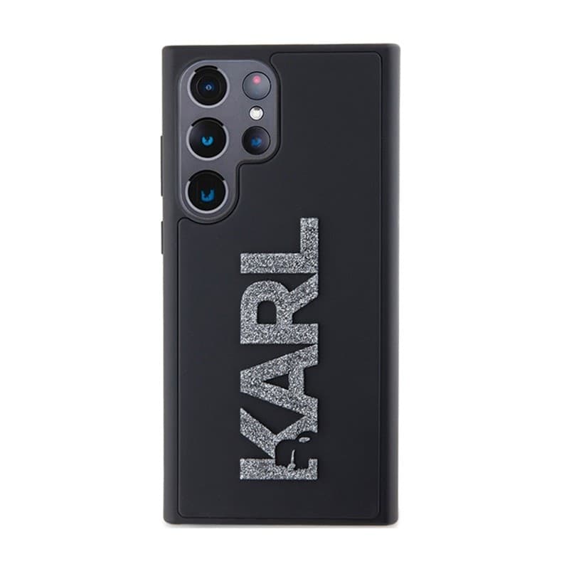 Karl Lagerfeld 3D Rubber Glitter Logo - Samsung Galaxy S23 Ultra Case (black) - 2
