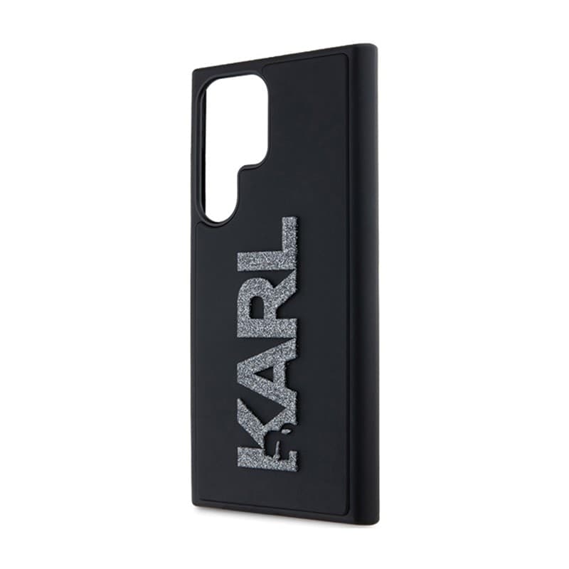 Karl Lagerfeld 3D Rubber Glitter Logo - Samsung Galaxy S23 Ultra Case (black) - 5