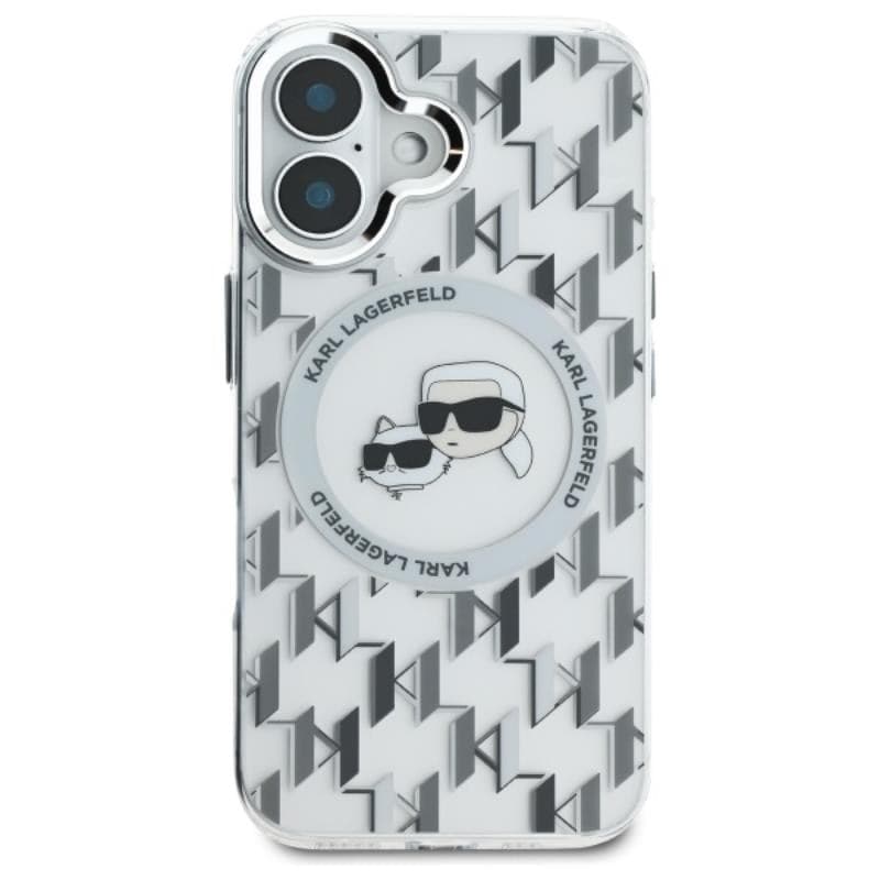 Karl Lagerfeld IML Monogram Karl & Choupette Head MagSafe - Case for iPhone 16 (transparent) - 3