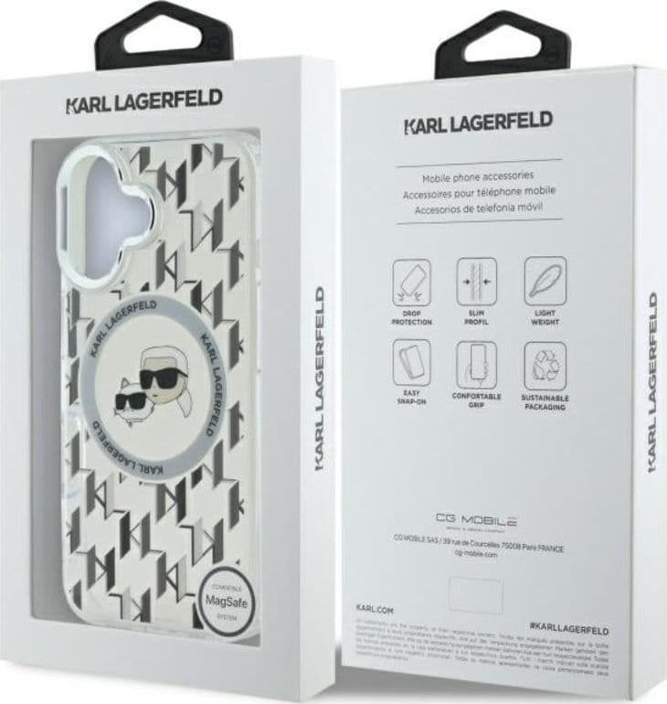 Karl Lagerfeld IML Monogram Karl & Choupette Head MagSafe - Case for iPhone 16 (transparent) - 8