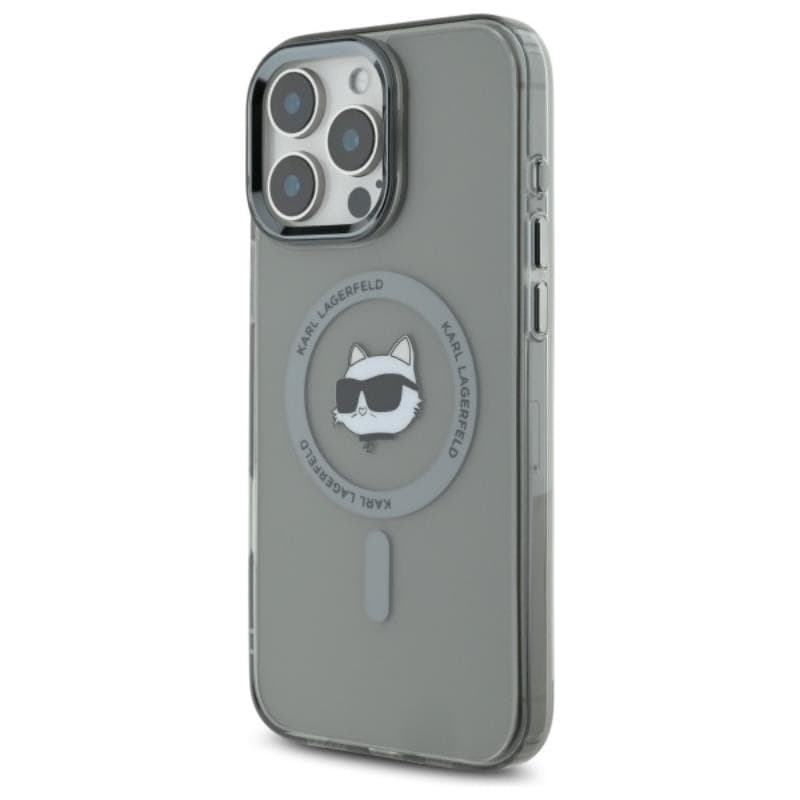 Karl Lagerfeld IML Metal Choupette Head MagSafe - Case for iPhone 16 Pro (black) - 2