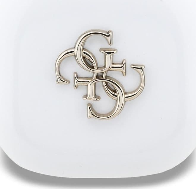 Guess 4G Metal Logo - TWS Bluetooth Earphones + Charging Case (White) - 2